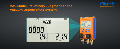 Elitech Digitalt 2-Vägs Manometerställ, Bluetooth, 2 Temperaturklämmor ctscooling ctscooling.com